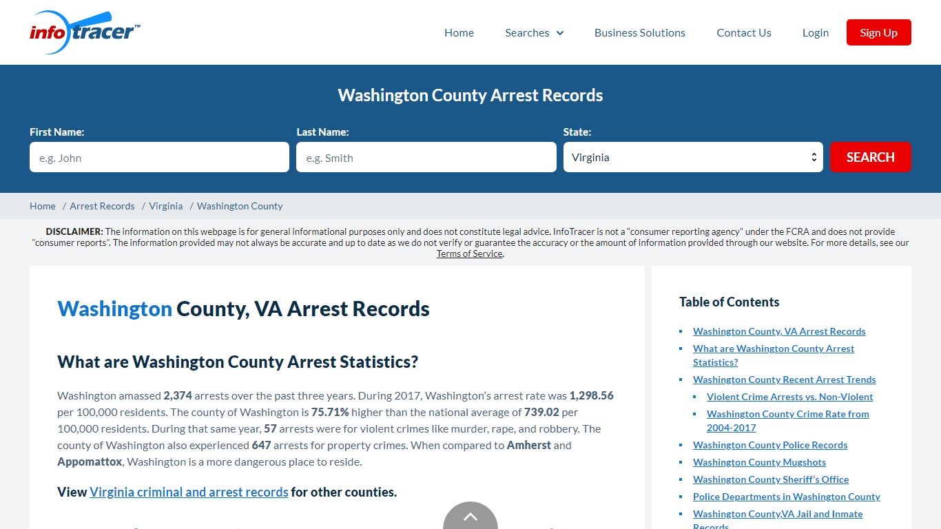 Washington County, VA Arrests, Mugshots & Jail Records - InfoTracer